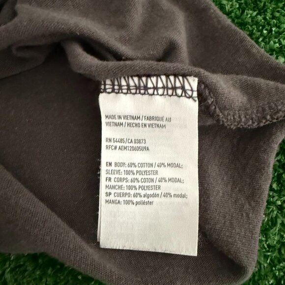 American Eagle Women's Top Grey Sequin Short Sleeve Round Neck T-Shirt Size M - Picture 7 of 13